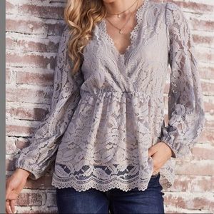 Lace blouse top